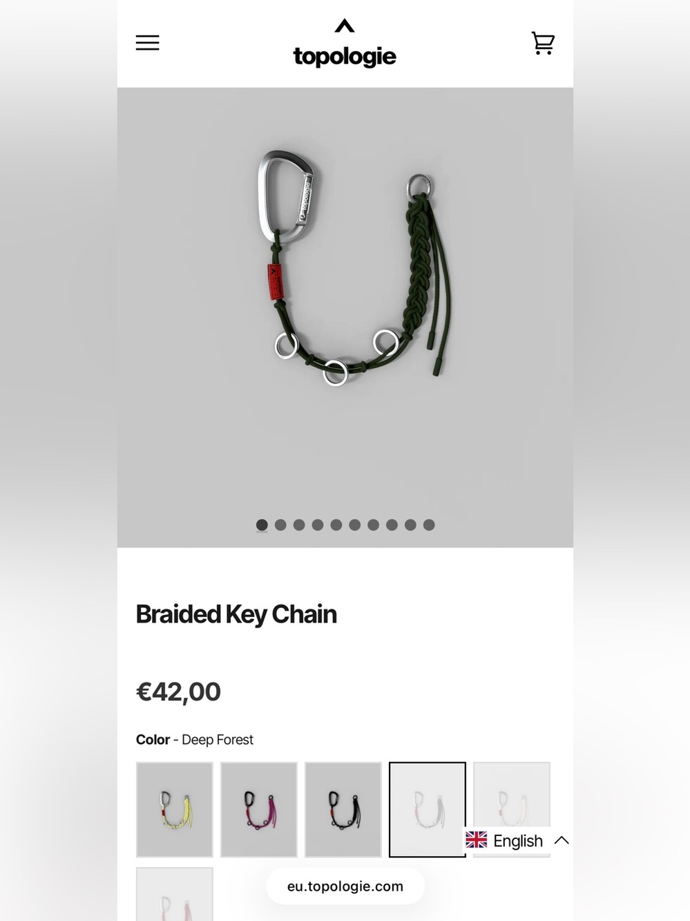 Braided Key Chain - Deep Forest